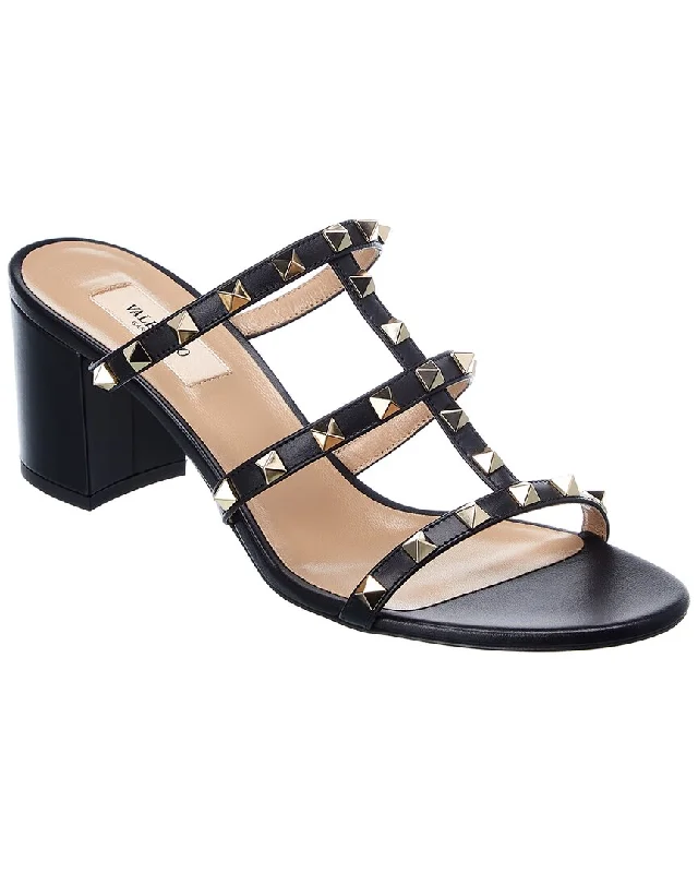 Women’s sandals flowy suede glow -Valentino Rockstud Caged 60 Leather Sandal