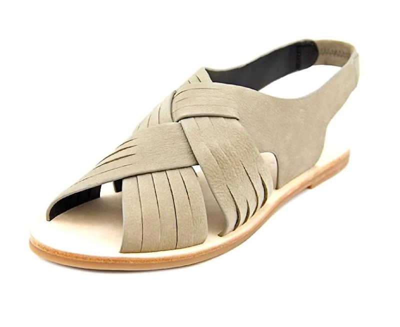 Women’s sandals stiletto leather glow -Women's Seacliff Beta Ankle Strap Slip On Sandal In Beige