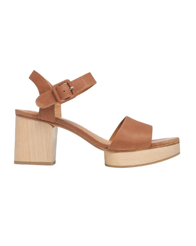 Women’s sandals gladiator leather flair -Women's Riviera Clog Sandal In Cuoio Leather