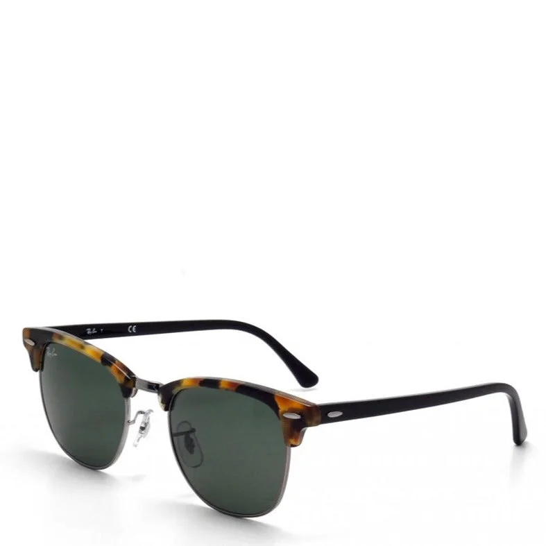 Women’s sunglasses casual sleek -RAY-BAN CLUBMASTER RB3016 SPOTTED BLACK HAVANA