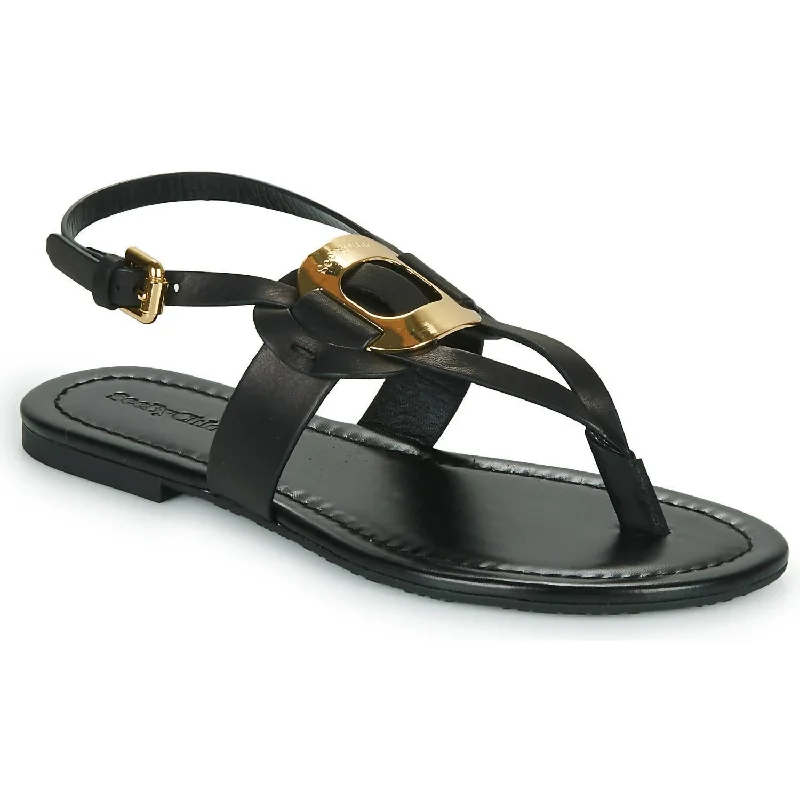 Women’s sandals formal suede flair -Chany Sandals In Black