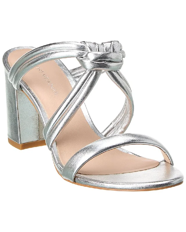 Women’s sandals cream velvet chic -Stuart Weitzman Twistknot 75 Leather Sandal