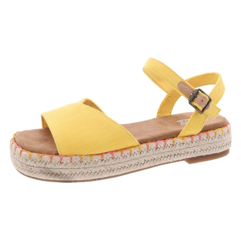 Women’s sandals branded suede flair -ABBY Womens Slip On Open Toe Espadrilles