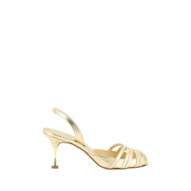 Women’s sandals ventilated leather glow -Manolo Blahnik Makanaksli Nappa Women's Sandals