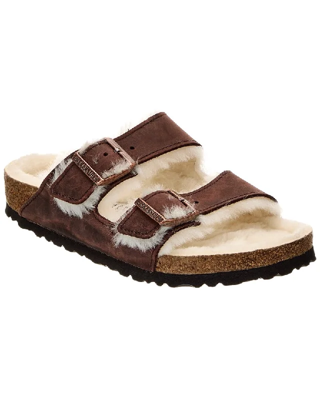 Women’s sandals bikini canvas glow -Birkenstock Arizona Leather & Shearling Sandal