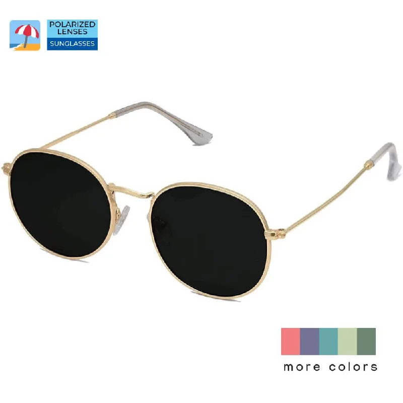 Women’s sunglasses island sleek glow -Small Round Polarized Sunglasses Classic Vintage Retro Shades for Women Men