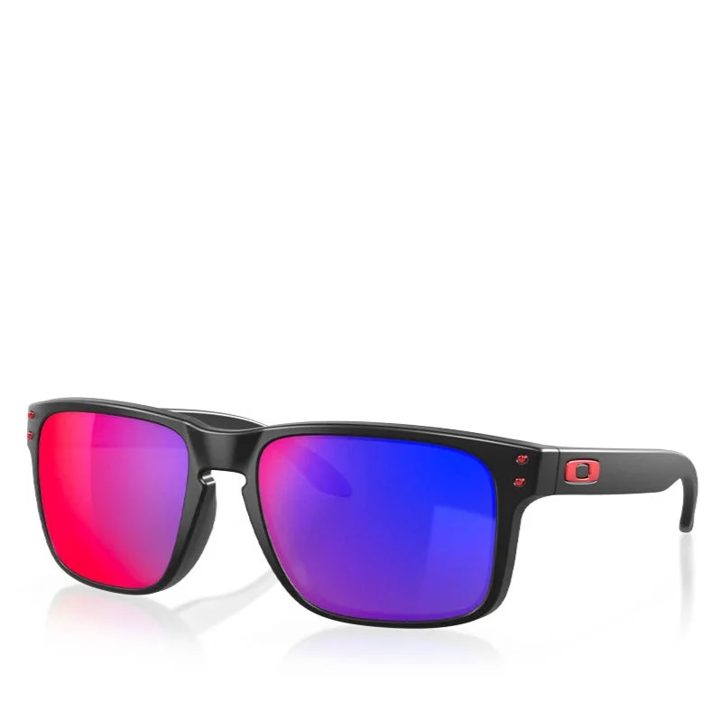 Women’s sunglasses orange vivid flair -OAKLEY HOLBROOK MATTE BLACK W/ POSITIVE RED IRIDIUM