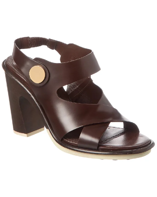 Women’s sandals paradise canvas flair -TOD’s Leather Sandal