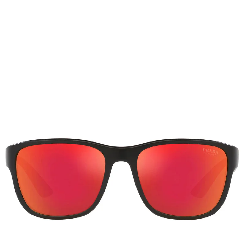 Women’s sunglasses rust soft flair -Men's Prada Linea Rossa Injected Man Sunglass Matte Black