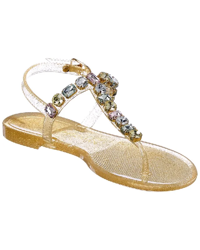 Women’s sandals adventure velvet flair -Stuart Weitzman Jaide Gem Jelly Flat