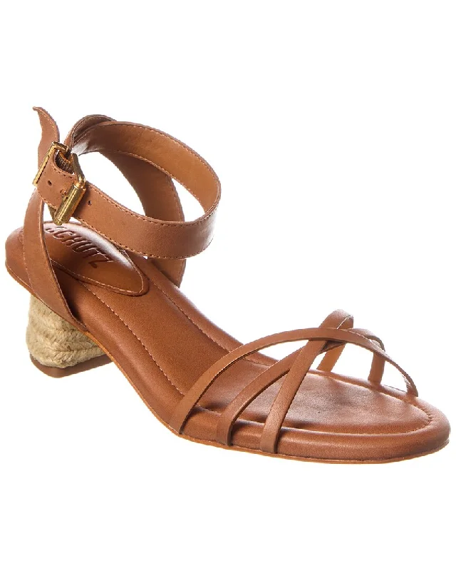 Women’s sandals playful canvas flair -Schutz Alexandra Mid Block Leather Sandal