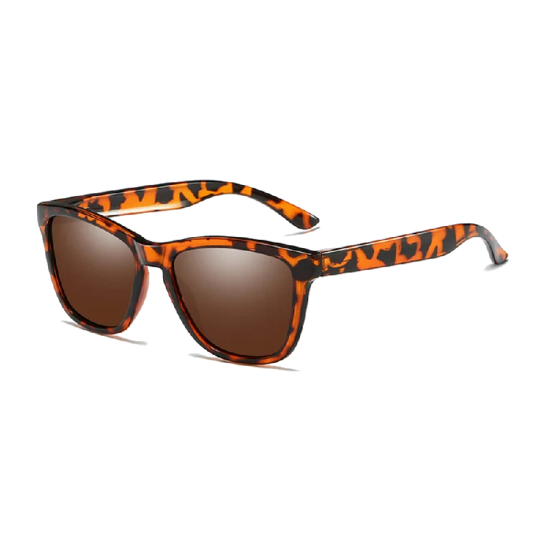 Women’s sunglasses anti-glare soft flair -Polarized Sunglasses for Men/Women Gradient Wayfarer Frame - Leopard