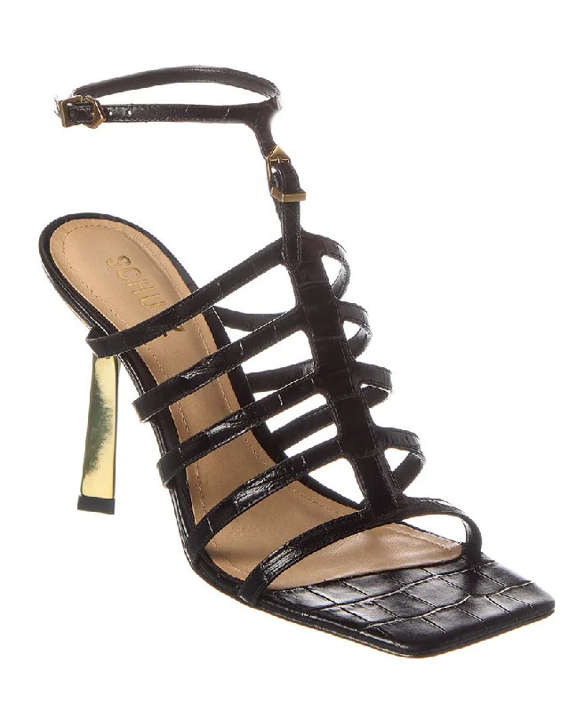 Women’s sandals neutral velvet flair -Schutz Hayden Leather Gladiator Sandal