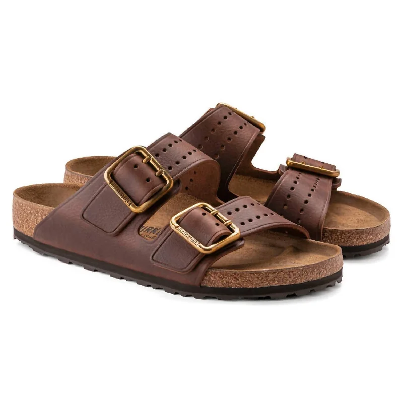 Women’s sandals hiking mesh flair -Arizona Bold Leather Sandal In Roast