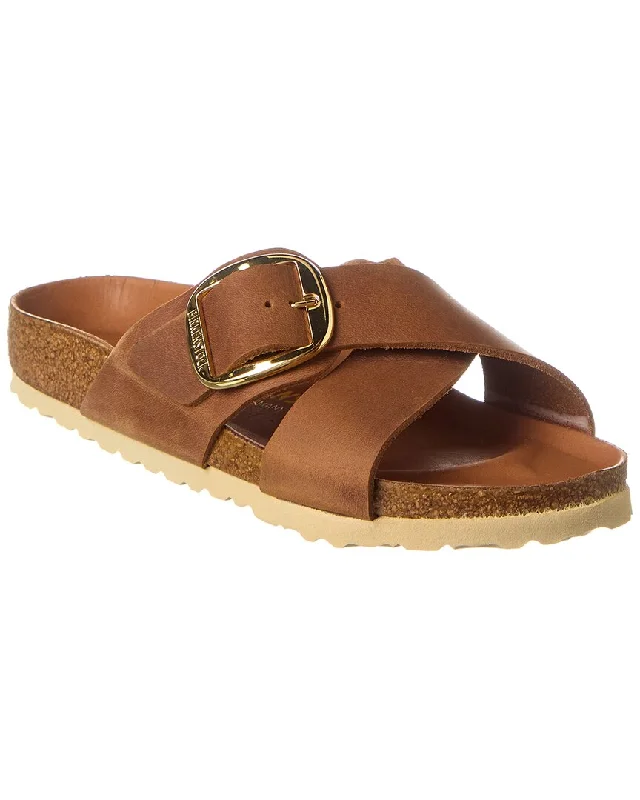 Women’s sandals flip flop canvas flair -Birkenstock Siena Big Buckle Narrow Fit Leather Sandal