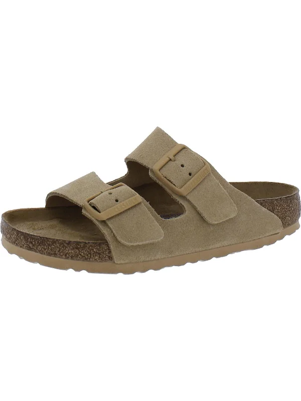 Women’s sandals party woven chic -Arizona BS Womens Suede Buckle Slide Sandals