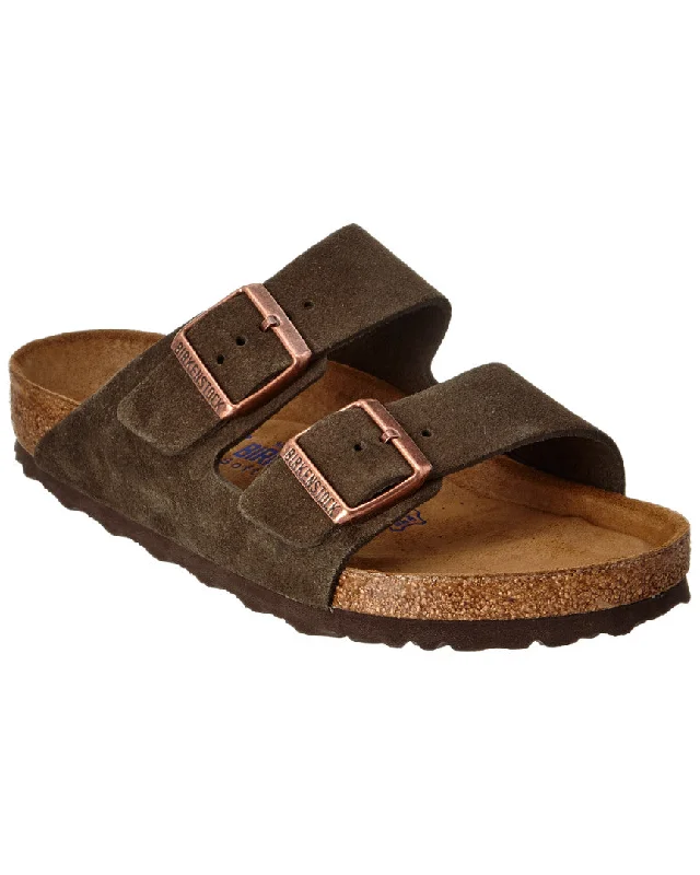 Women’s sandals athletic rubber glow -Birkenstock Women's Arizona Soft Footbed Suede Leather Sandal, 38