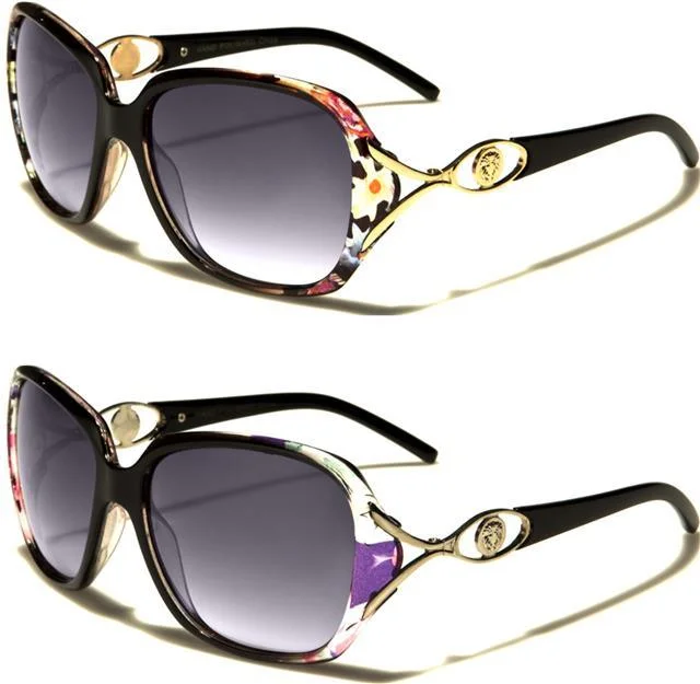 Women’s sunglasses starry vibrant flair -Kleo Big Flower Butterfly Sunglasses for Women